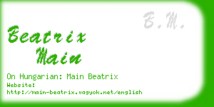 beatrix main business card